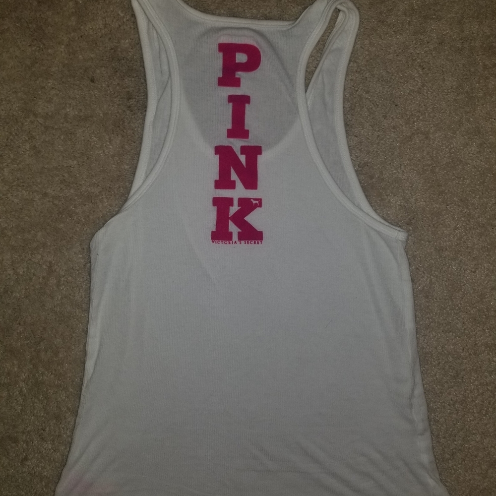 VS Pink White Tanktop M